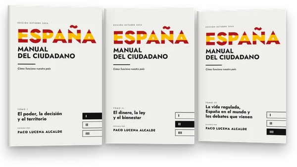 Los tres tomos de España: Manual del ciudadano, con sus cubiertas
